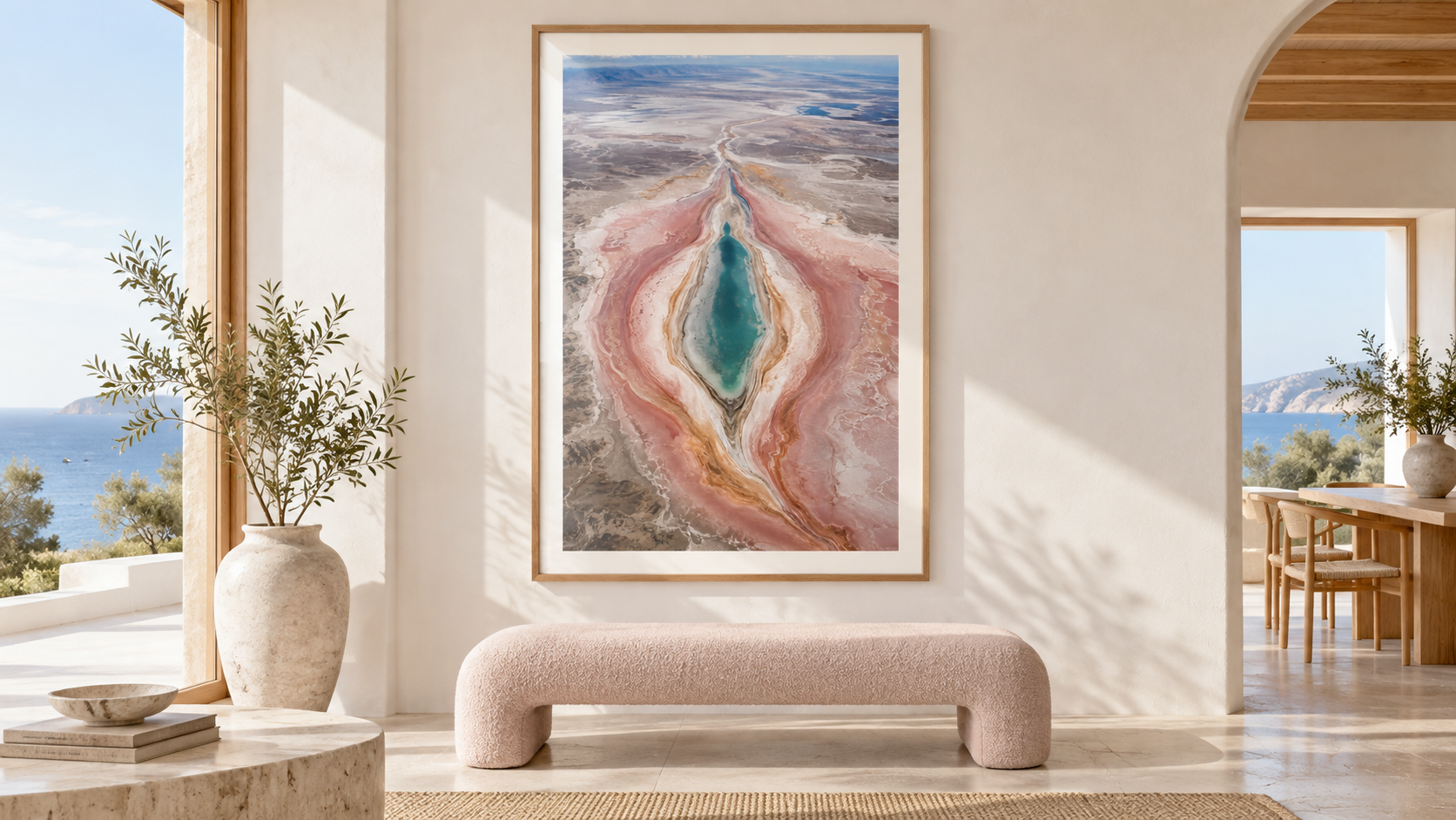 Rose Salt shown in a light coastal interior