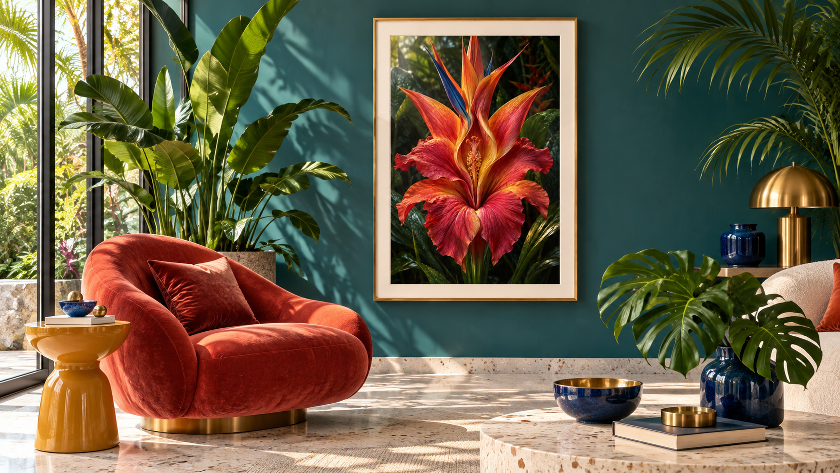 Tropical Pulse shown in a colourful contemporary interior