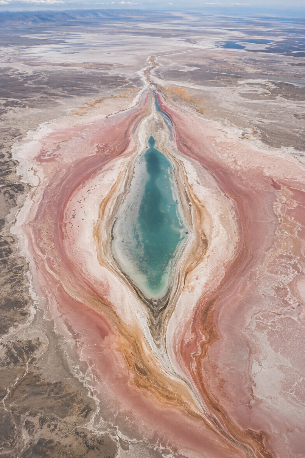 Rose Salt by Ava Sylva, an aerial mineral landscape